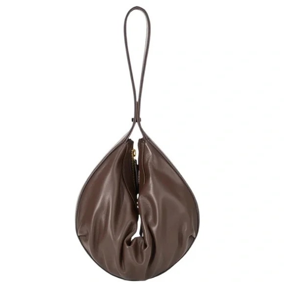 STAUD Demy Zip Leather Shoulder Bag Dark Espresso NWT - Picture 5 of 16